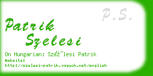 patrik szelesi business card